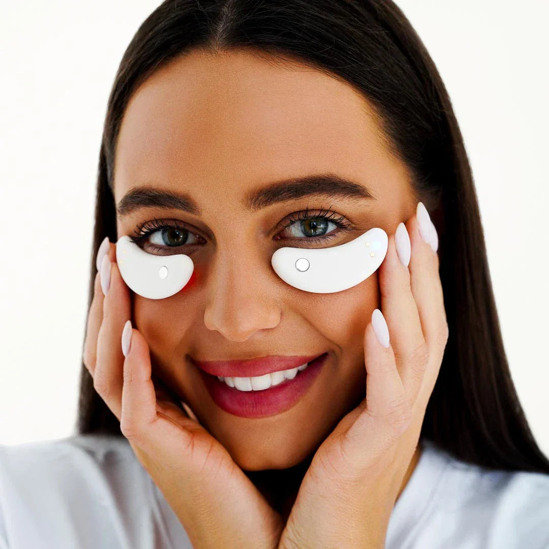 Capsule oculari massaggianti con terapia a luce rossa per occhiaie e borse