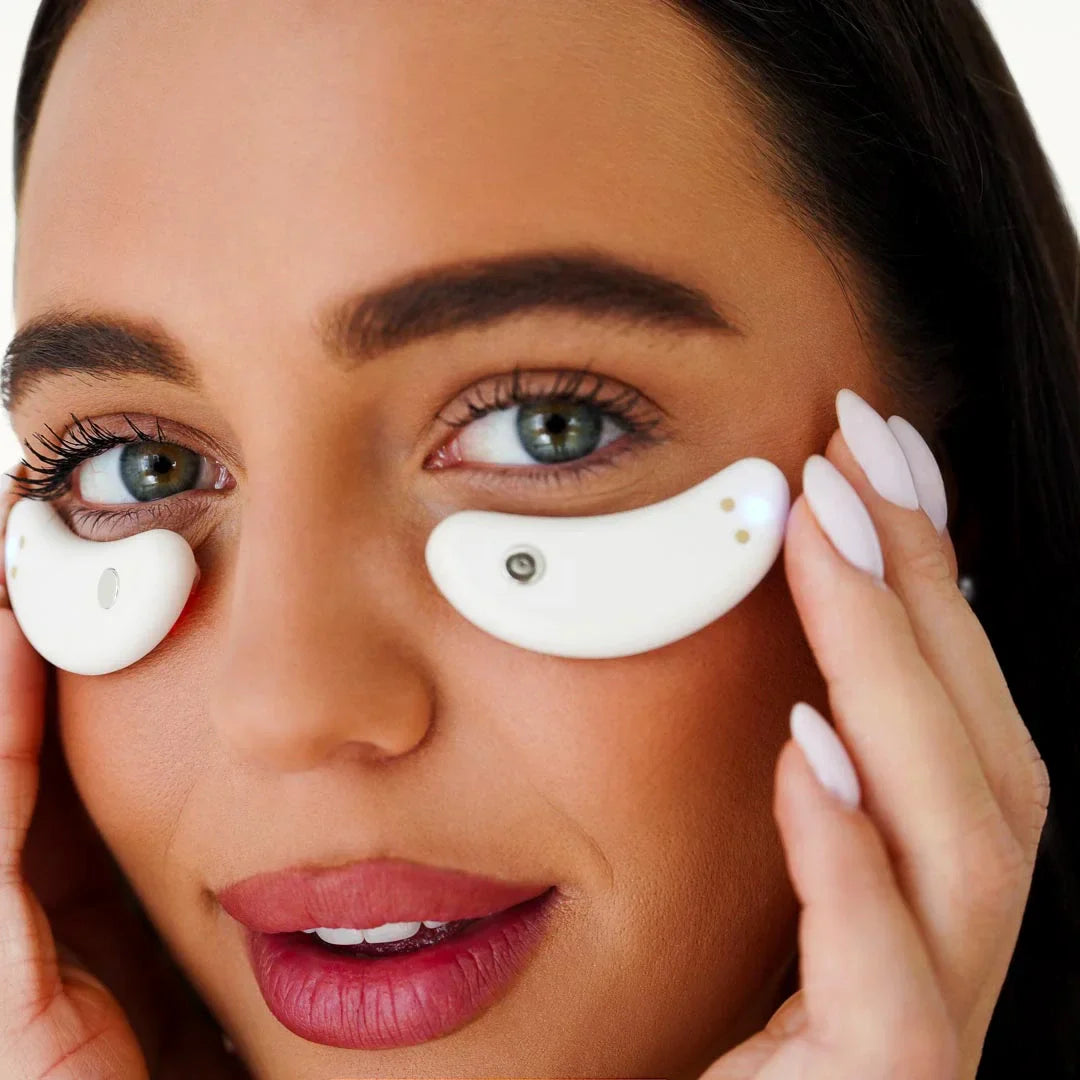 Capsule oculari massaggianti con terapia a luce rossa per occhiaie e borse